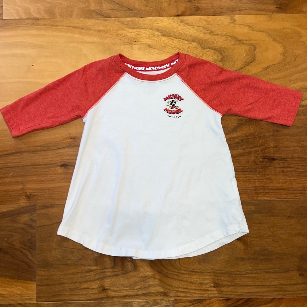 Disney Parks girls Mickey Mouse baseball tee